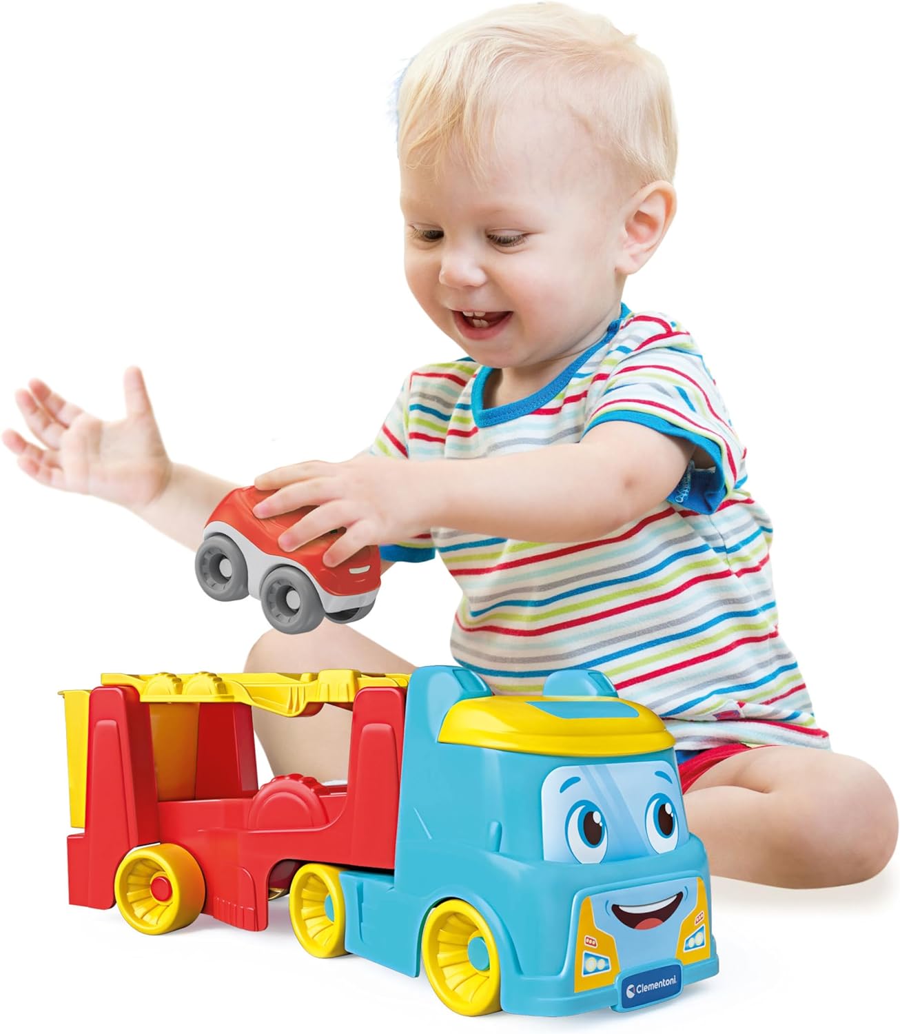 Clementoni Baby Infant Toys - Tumbling Cars Truck - Early Development & Activity Toys, Sensory Learning Toys, Gift Toddler 12 Months, Kids 1 Year, Made In Italy, 17892