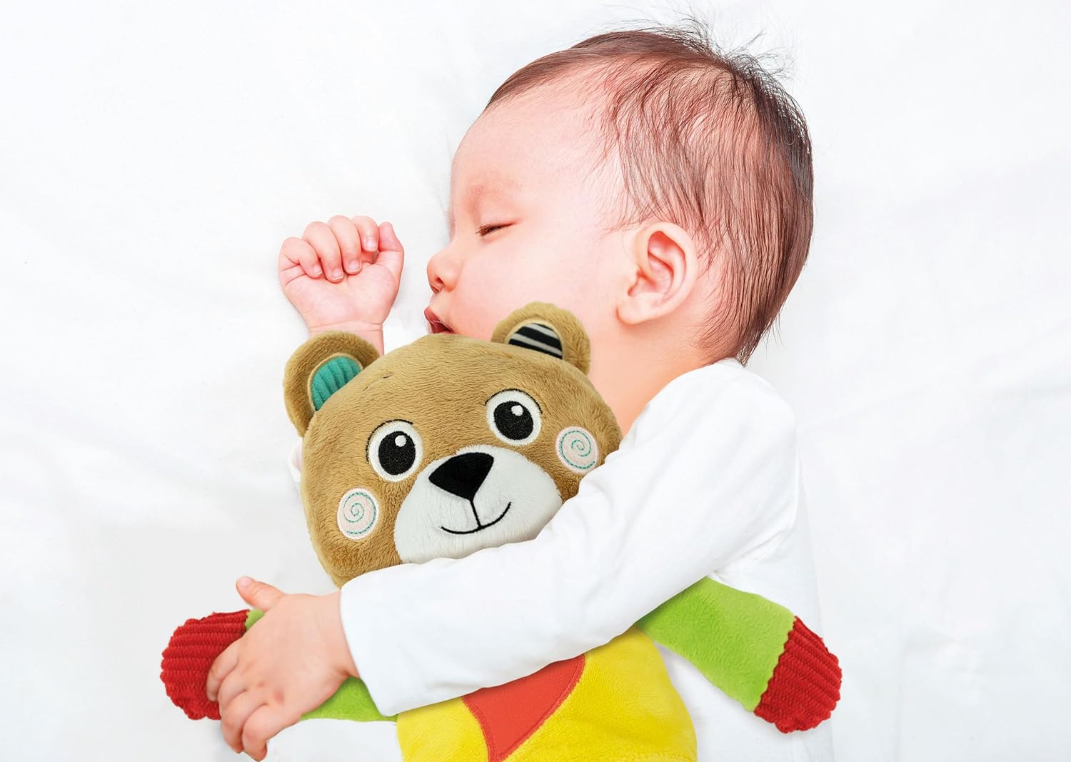Clementoni Baby Infant Toys - Plush Bob the Bear - New Born Gift, Animal Soft Toy, Early Development & Activity, Sensory Learning Toys, Cuddly Bear, Toddler 0 Months, Machine Washable, 17906