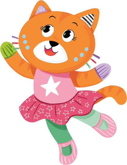 Clementoni Baby Infant Toys - Plush Katy the Kitty - New Born Gift, Animal Soft Toy, Early Development & Activity, Sensory Learning Toys, Cuddly Cat, Toddler 0 Months, Machine Washable, 17908