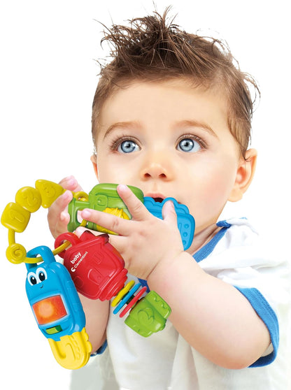 Clementoni Baby Infant Toys - Electronic Keys - Early Development & Activity Toys, Interactive Music Toys, Lights & Sounds, Sensory Learning Toys, Toddler 3 Months, Batteries Included, 17914