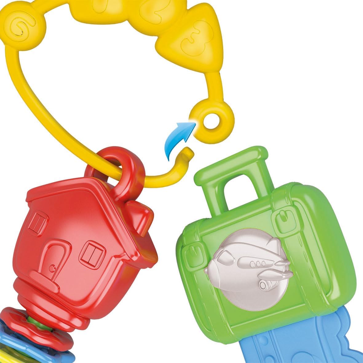 Clementoni Baby Infant Toys - Electronic Keys - Early Development & Activity Toys, Interactive Music Toys, Lights & Sounds, Sensory Learning Toys, Toddler 3 Months, Batteries Included, 17914