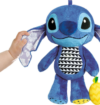 Clementoni Lilo Baby Infant Stitch First Plush Disney, Pushchair Stroller & Pram, Early Development & Activity, Sensory Learning Toys, Gift Toddler 6 Months, 17918, Multicolour