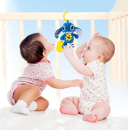 Clementoni Lilo Baby Infant Disney Stitch Rattle, Toddler, Early Years, New Born Soft Gift, 3 Months, Crinkle Squeaky, Sensory Learning Toys, Stroller Pendant, 17919, Multicolour