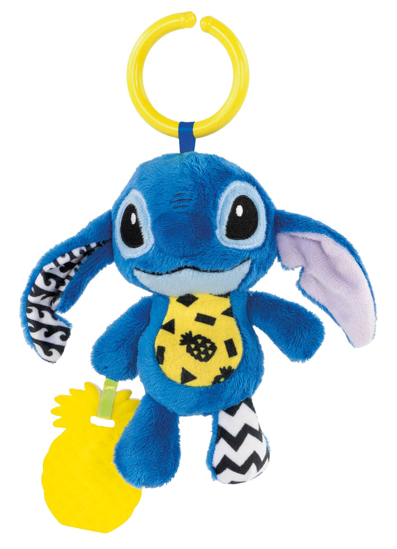 Clementoni Lilo Baby Infant Disney Stitch Rattle, Toddler, Early Years, New Born Soft Gift, 3 Months, Crinkle Squeaky, Sensory Learning Toys, Stroller Pendant, 17919, Multicolour