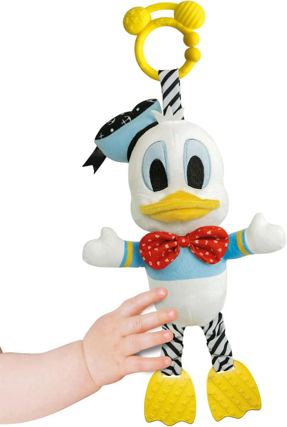 Clementoni Classic Baby Infant Donald Duck First Plush Disney, Pushchair Stroller & Pram, Early Development & Activity, Sensory Learning Toys, Gift Toddler 6 Months, 17921, Multicolour