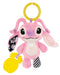 Clementoni Lilo Baby Infant Disney Stitch-Angel Rattle, Toddler, Early Years, New Born Soft Gift, 3 Months, Crinkle Squeaky, Sensory Learning Toys, Stroller Pendant, 17937, Multicolour