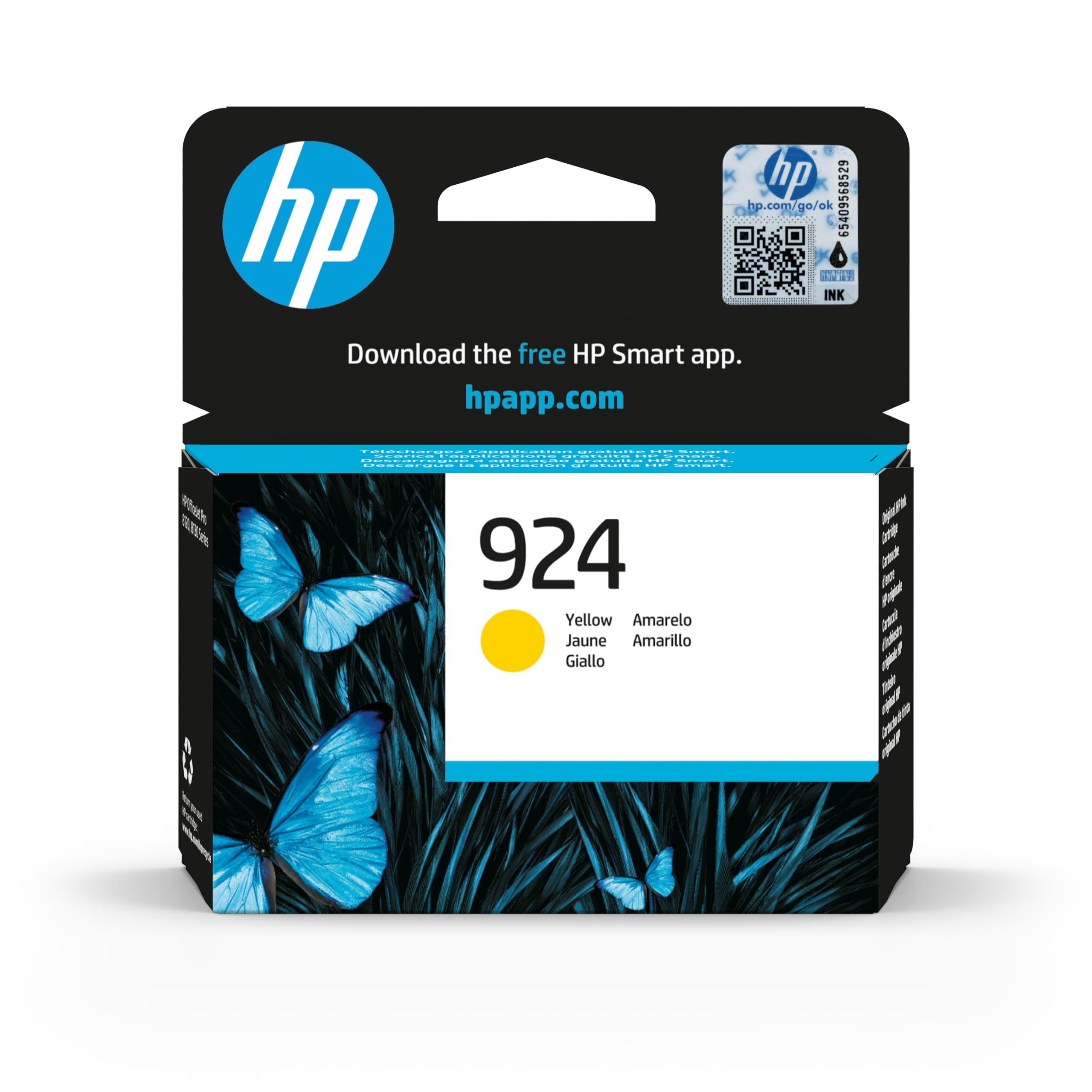 HP 924 4K0U5NE, Cartuccia Originale 400 Pagine, Compatibile con le Stampanti OfficeJet Pro Serie 8120 e 8130