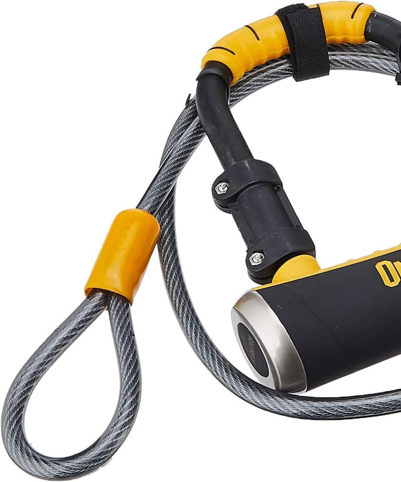 OnGuard Pitbull Mini DT-8008 Bike Lock, Keyed Shackle Locks, High Security & Reliable, Lock With Co-Moulded Crossbar, Locks Shackle On Four Sides, Hardened Steel Cycle Lock, Black, 9.0x14.0 cm