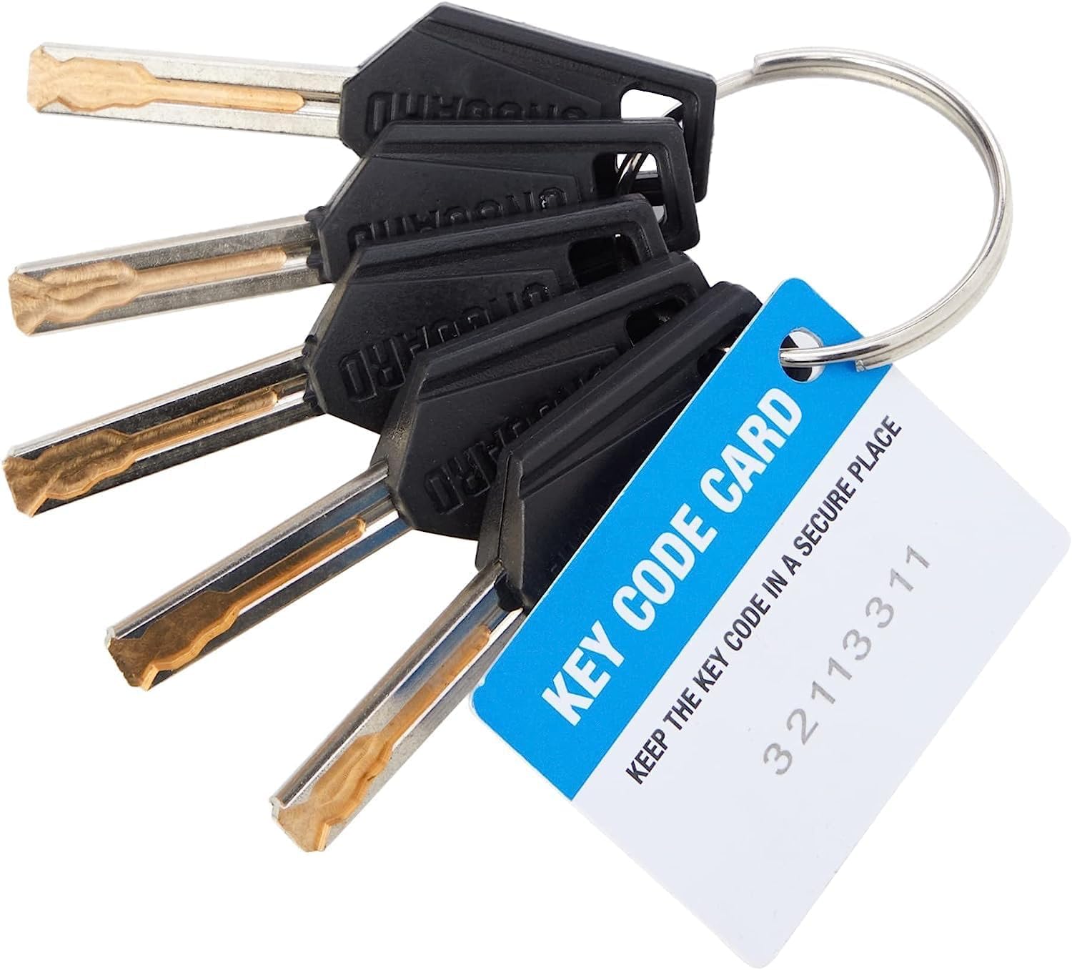 On-Guard Doberman-8027 Keyed Coil Lock - Black, 18.5 x 1.5 cm