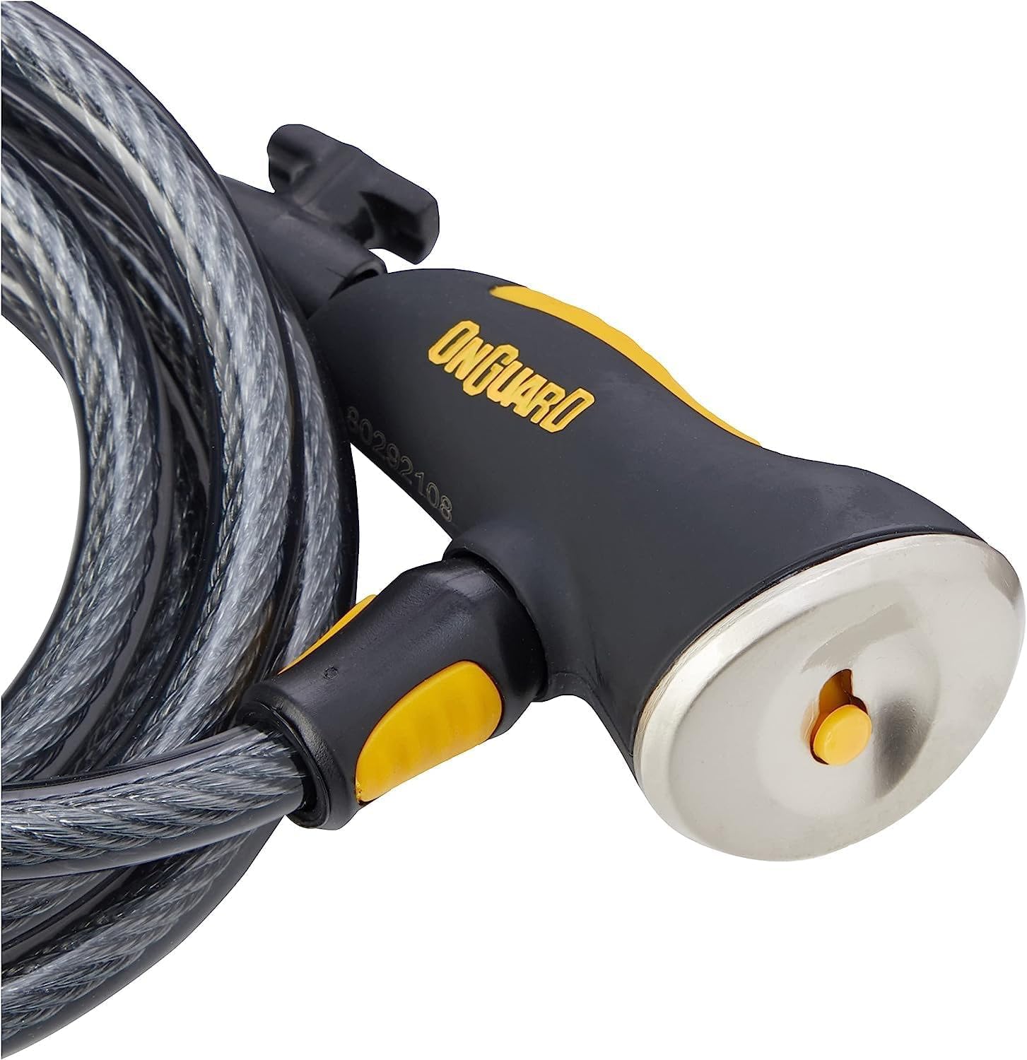 On-Guard Doberman-8027 Keyed Coil Lock - Black, 18.5 x 1.5 cm