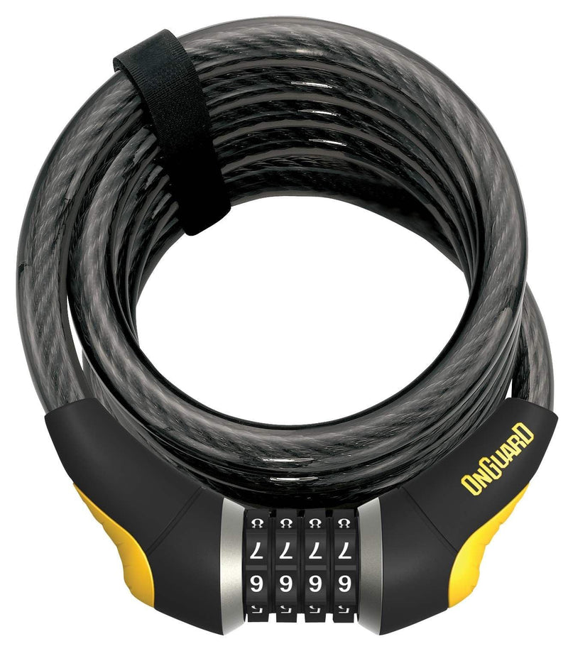 On-Guard Doberman-8030 Combo Coil Lock - Black, 18.5 x 1.5 cm