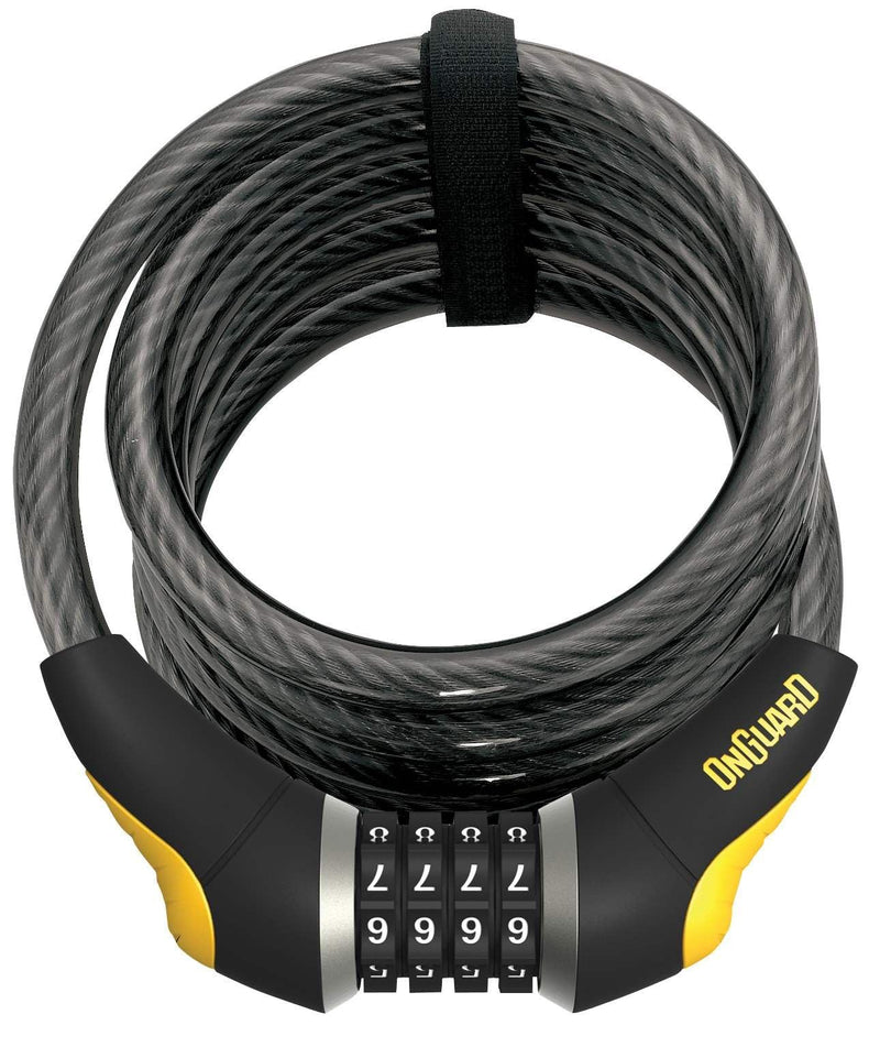 On-Guard Doberman-8031 Combo Coil Lock - Black, 18.5 x 1.2 cm