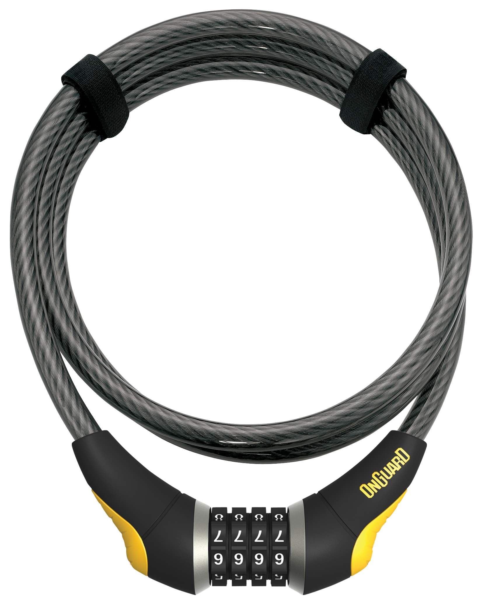On-Guard Akita-8041 Combo Cable Lock - Black, 18.5 x 1.2 cm