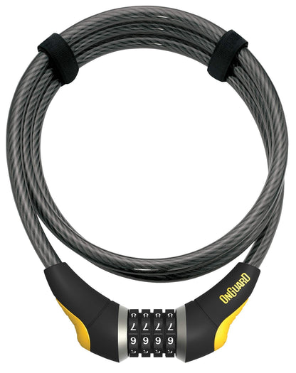 On-Guard Akita-8041 Combo Cable Lock - Black, 18.5 x 1.2 cm
