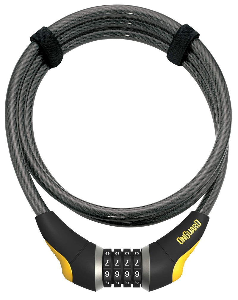 On-Guard Akita-8041 Combo Cable Lock - Black, 18.5 x 1.2 cm