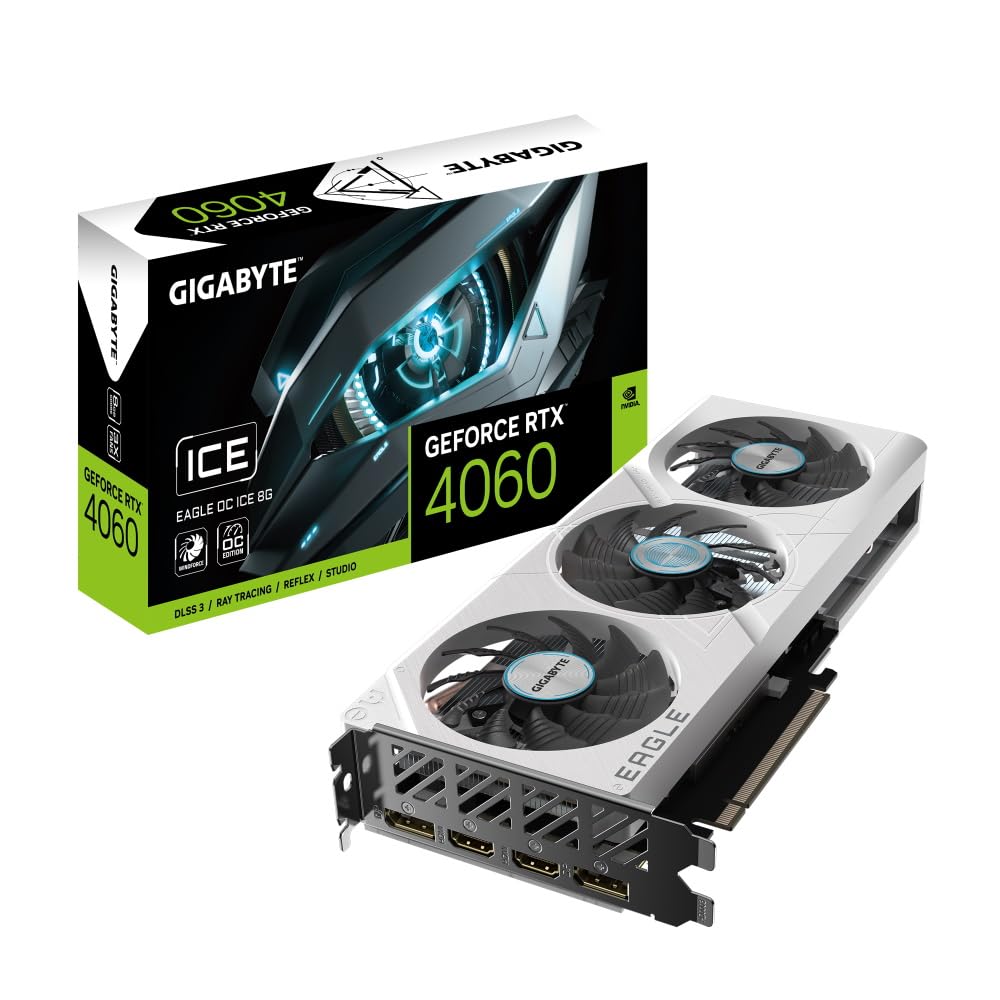 Gigabyte GeForce RTX 4060 Eagle OC ICE (8GB GDDR6/PCI Express 4.0/2505MHz/17000MHz)