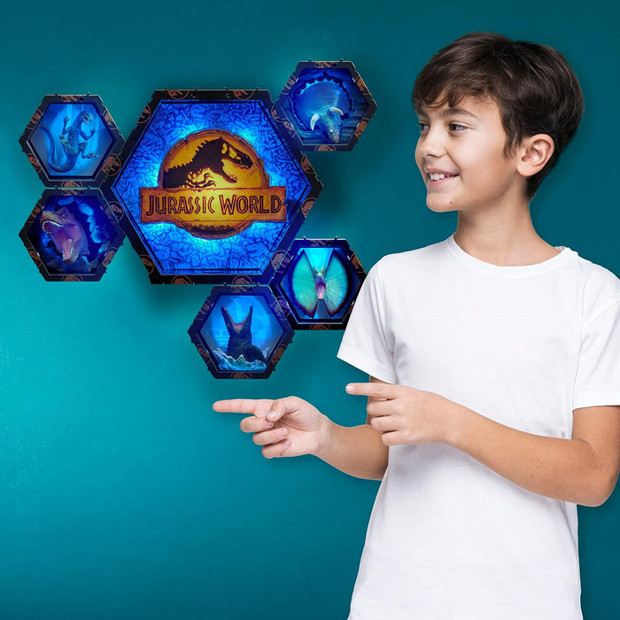 WOW! PODS - Jurassic World Mega Pods Light, Jurassic Multi-Function Light with Mystery Reveal for Wall or Shelf, Compatible with WOW! PODS, Official Jurassic World Dominion Dinosaur Toys and Gifts