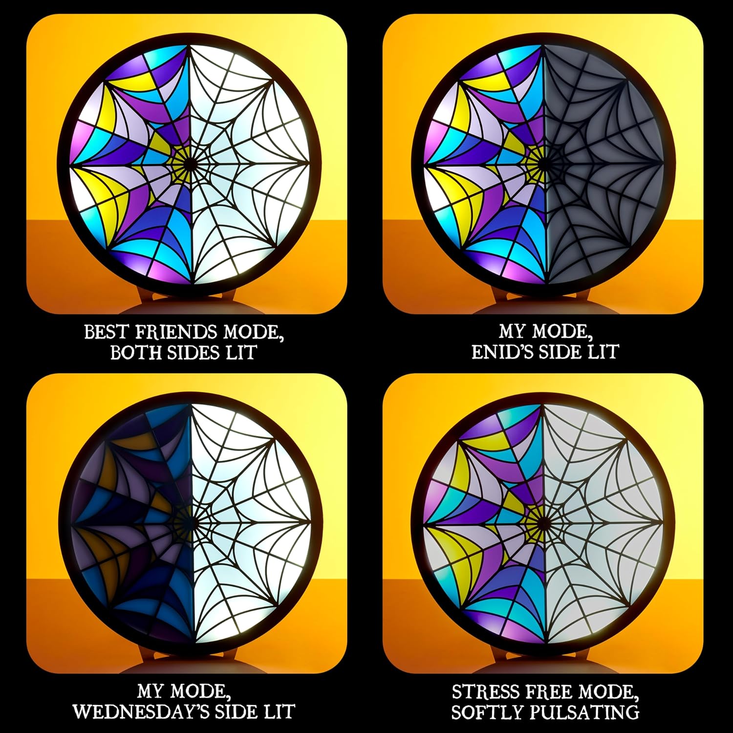 WOW! STUFF Wednesday Window Moodlight with Multi-Modes | Wednesday Addams Giftable Light | Official Merchandise, Collectibles, Toys and Gifts for Teens, Adults and Fans of the hit Netflix Series