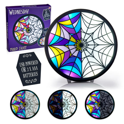 WOW! STUFF Wednesday Window Moodlight with Multi-Modes | Wednesday Addams Giftable Light | Official Merchandise, Collectibles, Toys and Gifts for Teens, Adults and Fans of the hit Netflix Series
