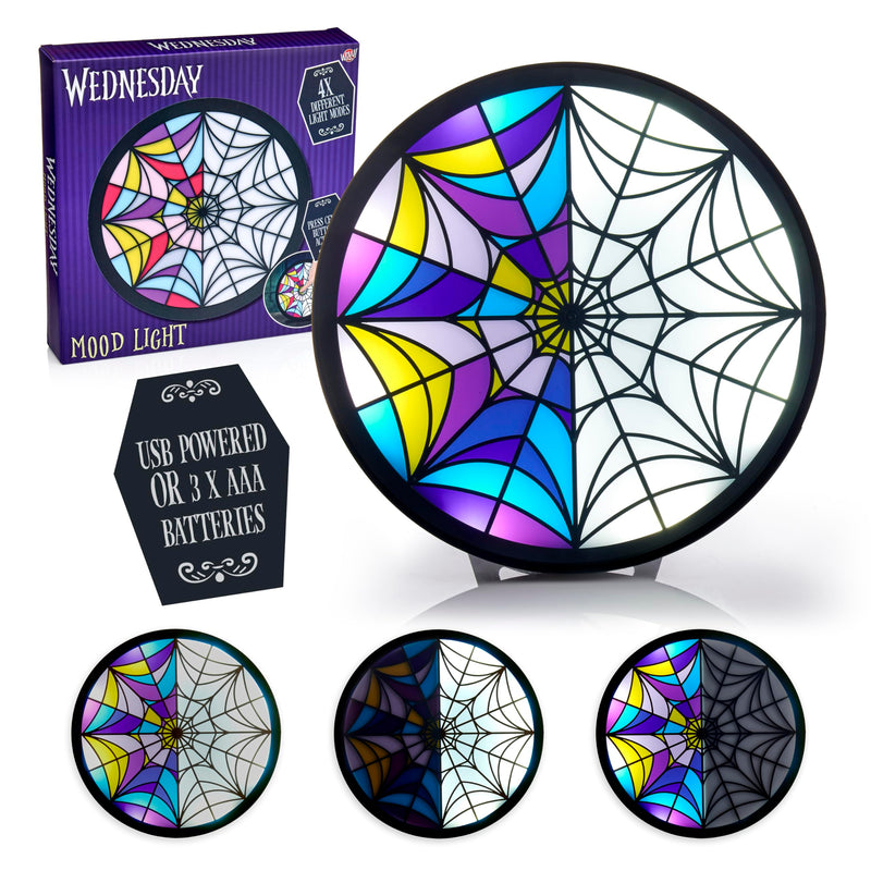 WOW! STUFF Wednesday Window Moodlight with Multi-Modes | Wednesday Addams Giftable Light | Official Merchandise, Collectibles, Toys and Gifts for Teens, Adults and Fans of the hit Netflix Series