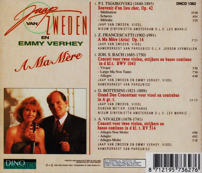 JAAP VAN ZWEDEN EN EMMY VERHEY-A MA MERE