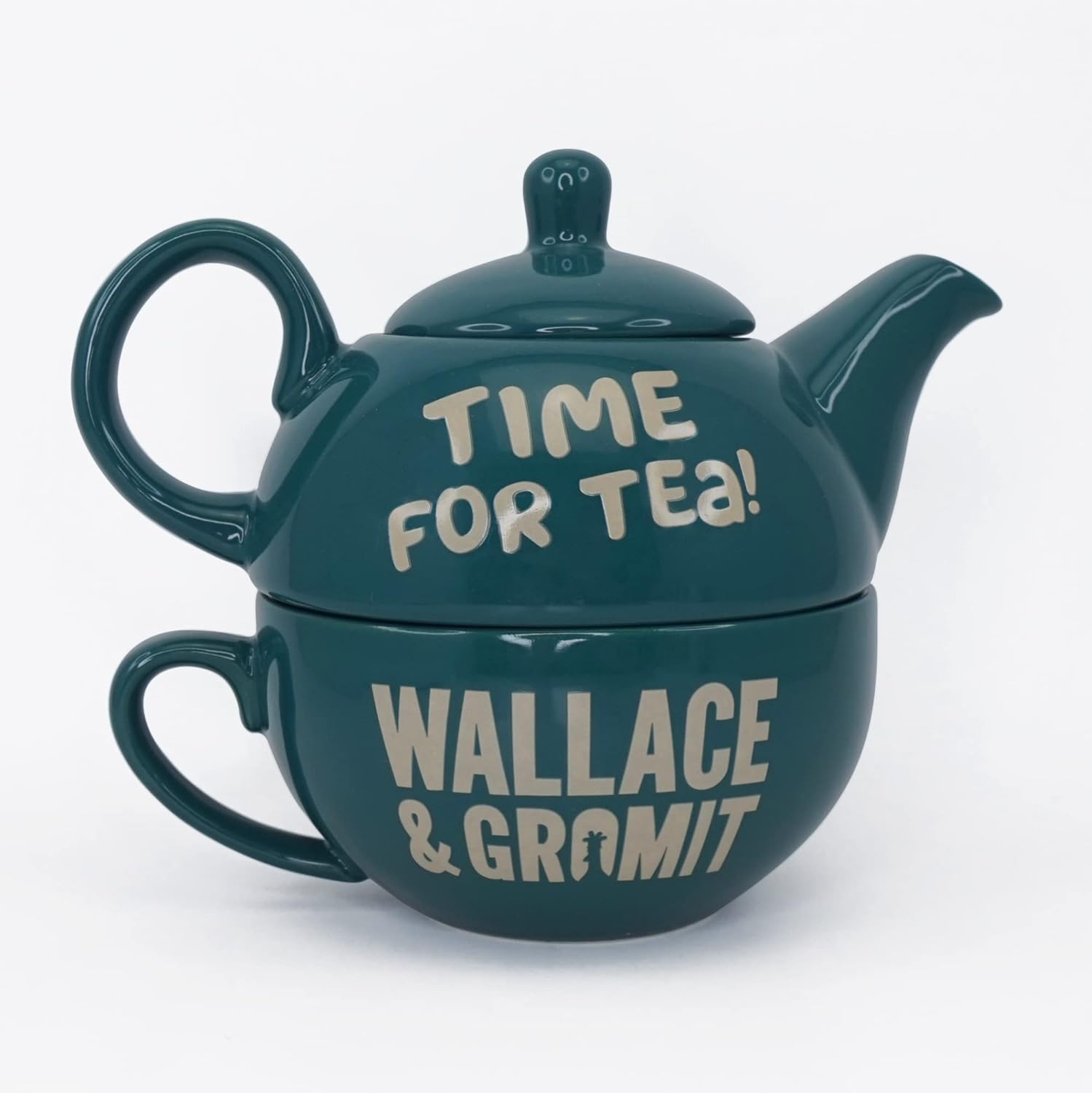 Wallace And Gromit Tea Pot and Cup for One - Tea Pot One - The Wrong Trousers - Teapot and Cup Set - Wallace And Gromit Gifts