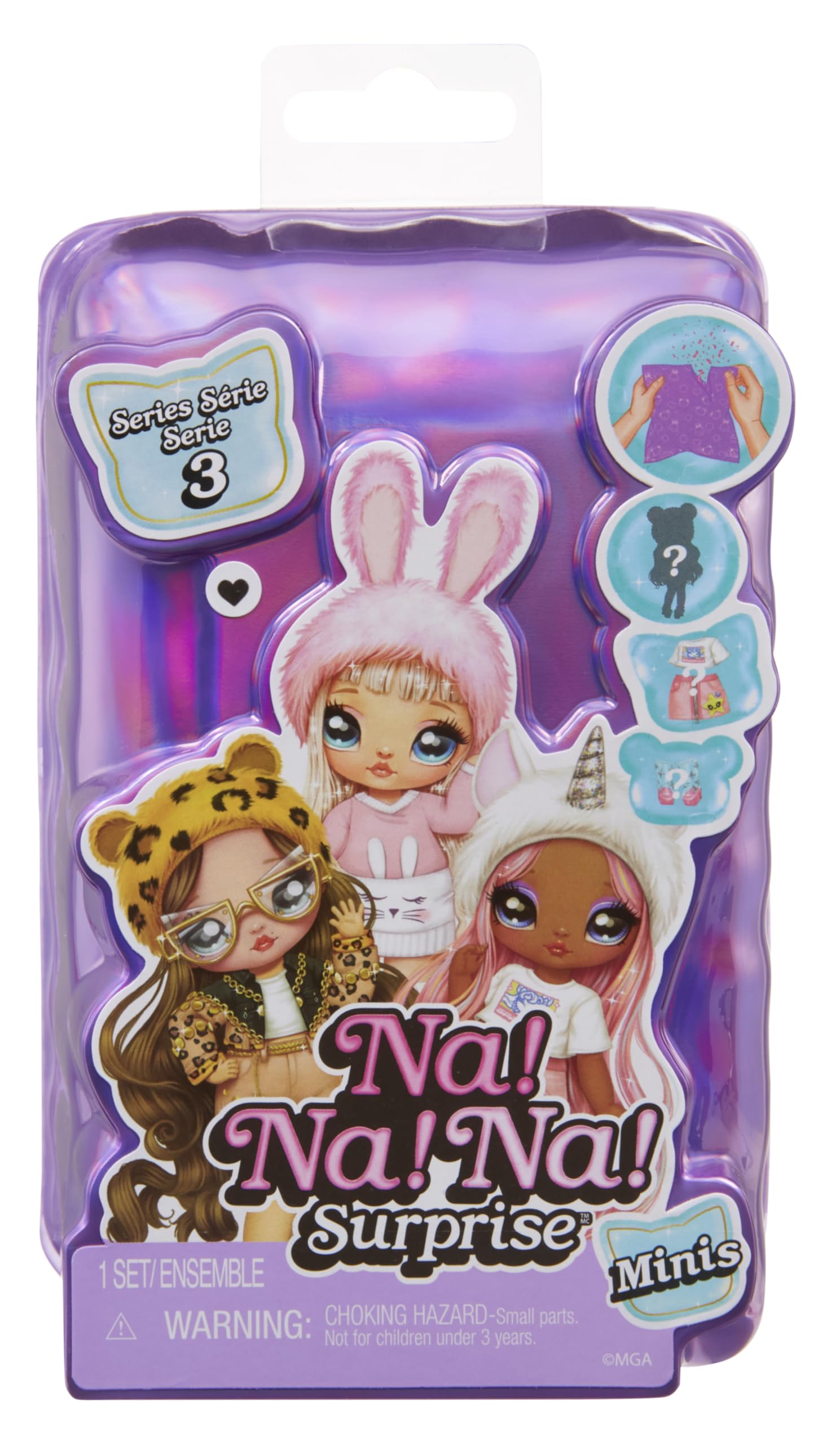Na Na Na Surprise Minis Series 3-10 cm Fashion Doll - Mystery Packaging with Confetti Surprise - Includes 1 Doll, Outfit and Shoes - Posable - Kids Toy - Great for Ages 4+ Years