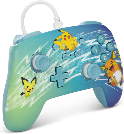 PowerA Enhanced Wired Controller for Nintendo Switch - OLED Model, Nintendo Switch and Nintendo Switch Lite - Pikachu Evolution, Gamepad, Game Controller, wired Controller, Officially Licensed