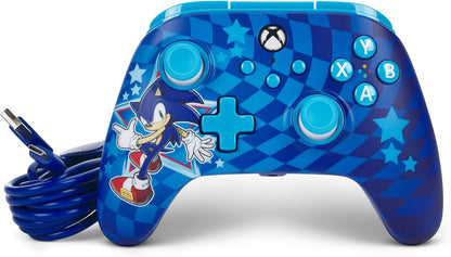 PowerA Advantage Wired Controller for Xbox Series X|S - Sonic Style, Gamepad, Wired Video Game Controller, Gaming Controller, USB-C, works with Xbox One and Windows 10/11, Officially Licensed