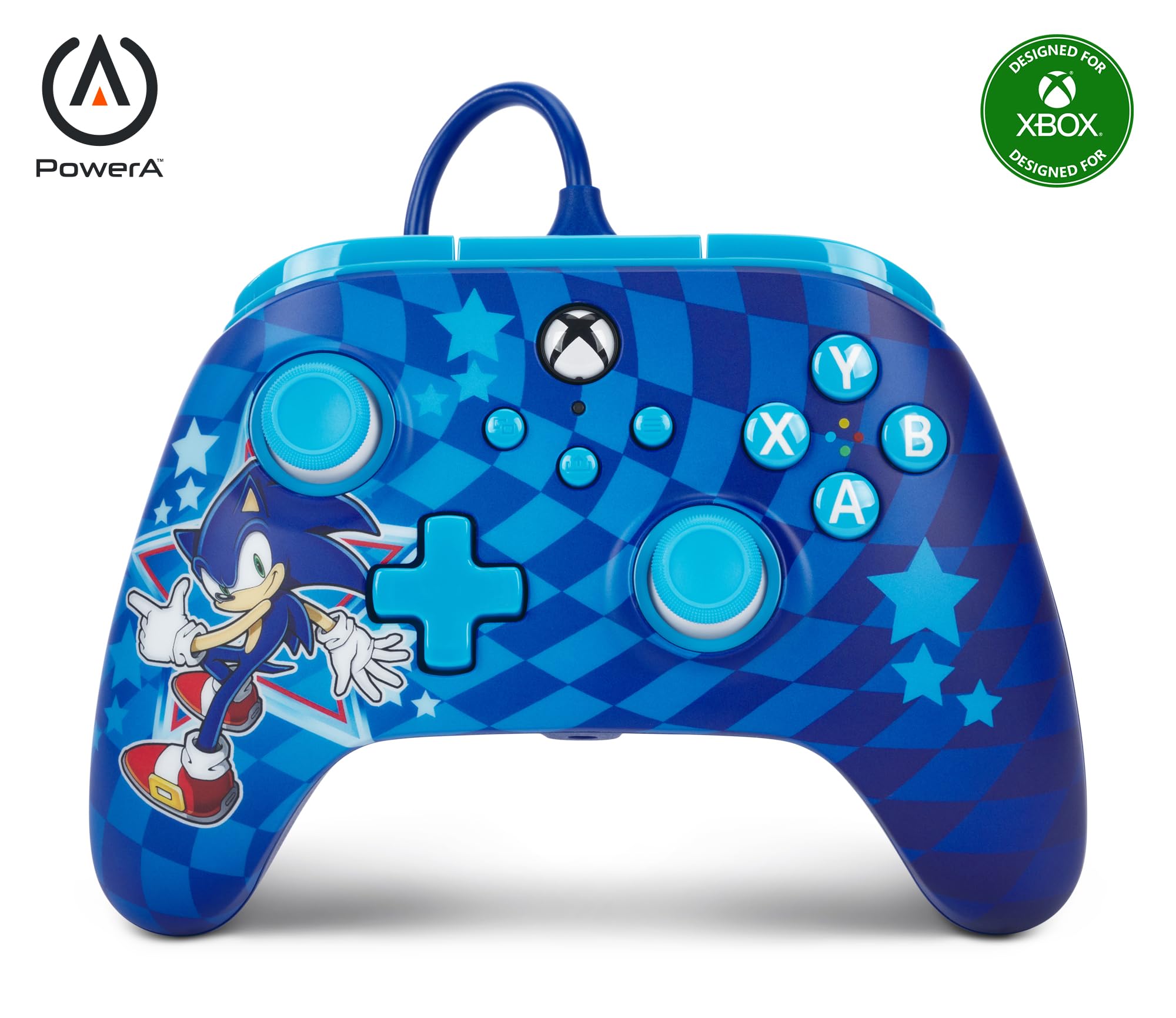 PowerA Advantage Wired Controller for Xbox Series X|S - Sonic Style, Gamepad, Wired Video Game Controller, Gaming Controller, USB-C, works with Xbox One and Windows 10/11, Officially Licensed