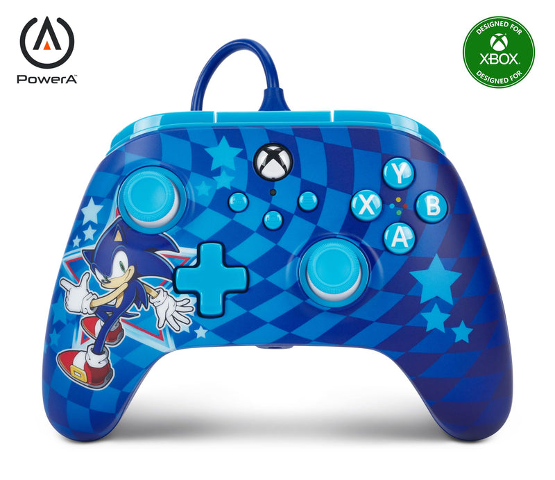 PowerA Advantage Wired Controller for Xbox Series X|S - Sonic Style, Gamepad, Wired Video Game Controller, Gaming Controller, USB-C, works with Xbox One and Windows 10/11, Officially Licensed