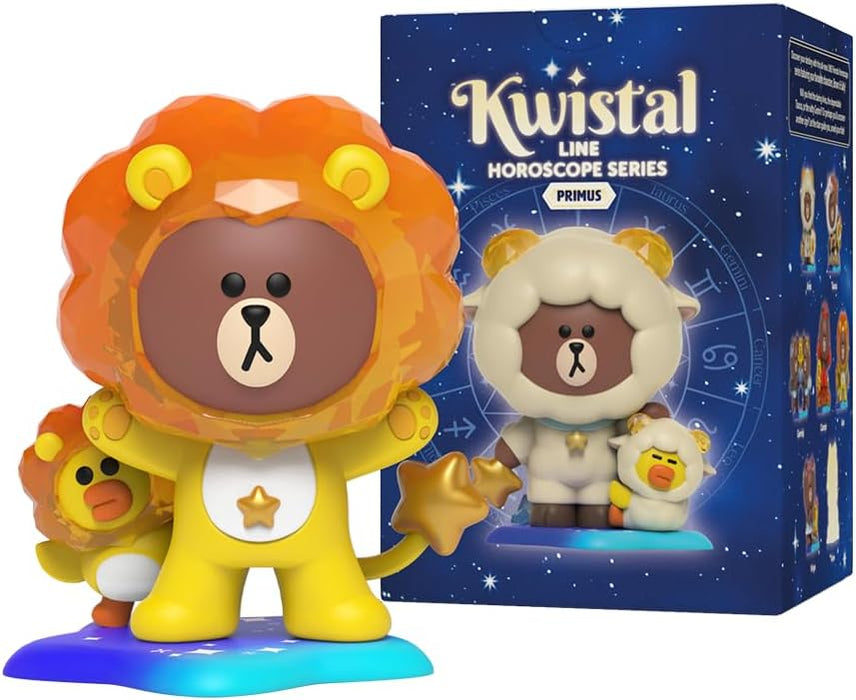 Mighty Jaxx Line Friends Horoscopes Kwistal Fwenz Primus Series | Sealed Tray of 6 - Contains No Duplicates | Blind Box Toy Collectible Figurines