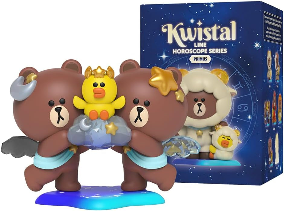 Mighty Jaxx Line Friends Horoscopes Kwistal Fwenz Primus Series | Sealed Tray of 6 - Contains No Duplicates | Blind Box Toy Collectible Figurines