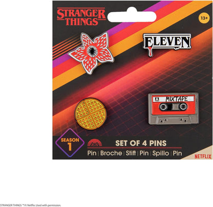 Stranger Things Pack 4 pin's Season 1