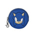 Sega-Sonic Face-Cookie Coin Purse, Blue, 8.7 x 8.7 cm
