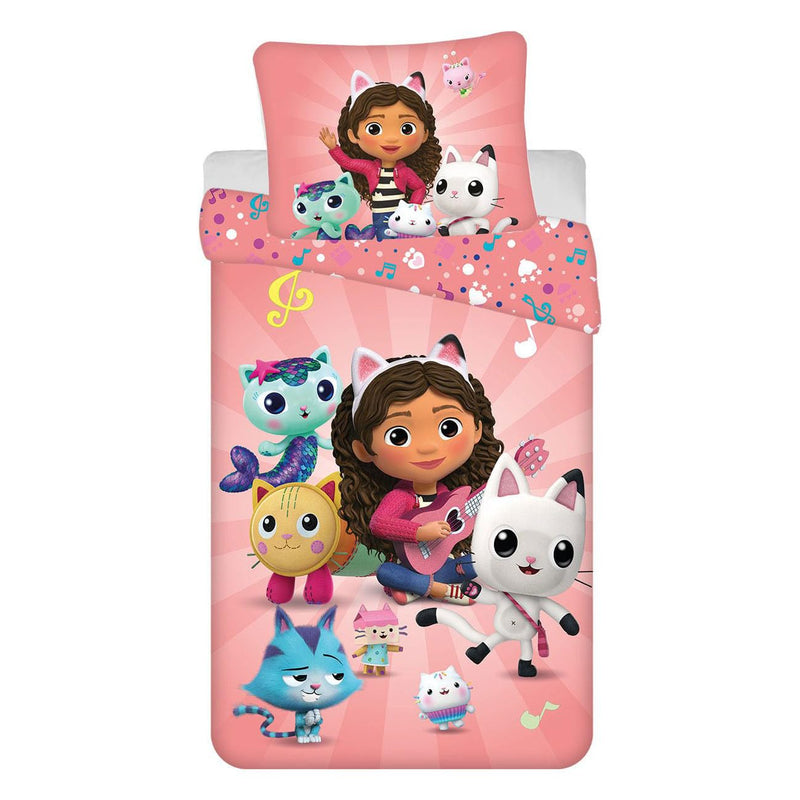 Jerry Fabrics 23BS261 Dollhouse Single Duvet Cover and Pillowcase Set Pink European Size Pink