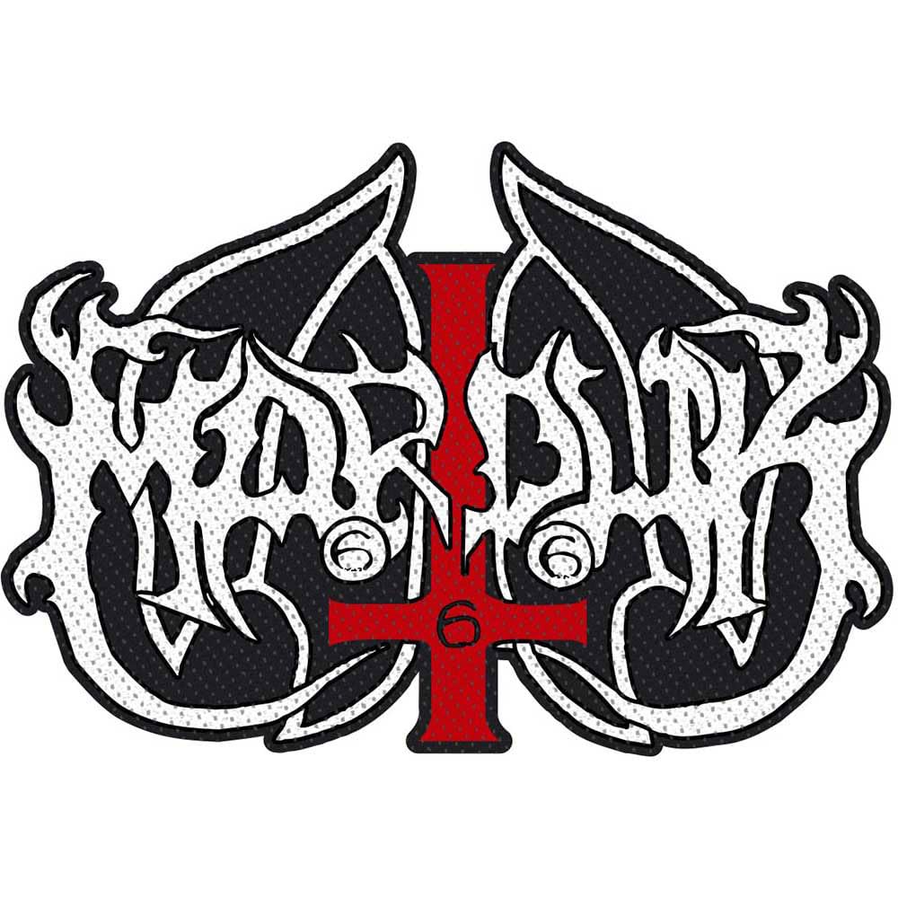 Marduk Logo Woven Cut Out Patch (One Size) (Black/White/Red