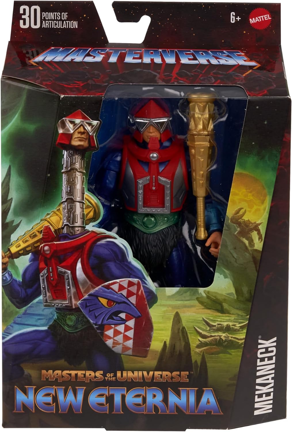 Masters del Universo MOTU New Eternia Mekaneck Figura de acción con accesorios, juguete +6 años (Mattel HYC51