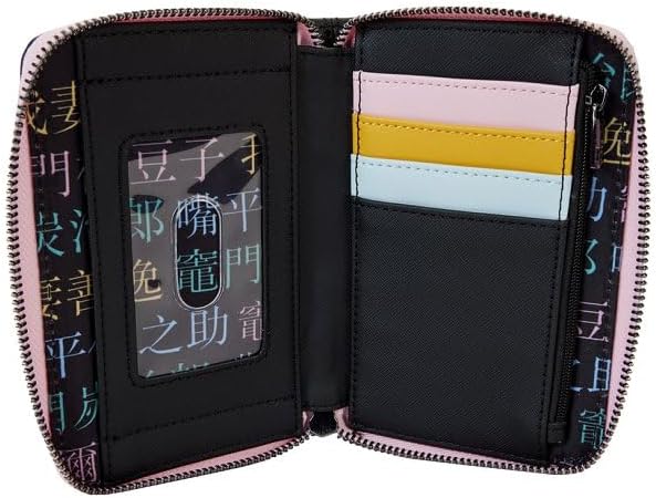 Loungefly Aniplex Demon Slayer Group Zip Around Wallet Black/Charcoal