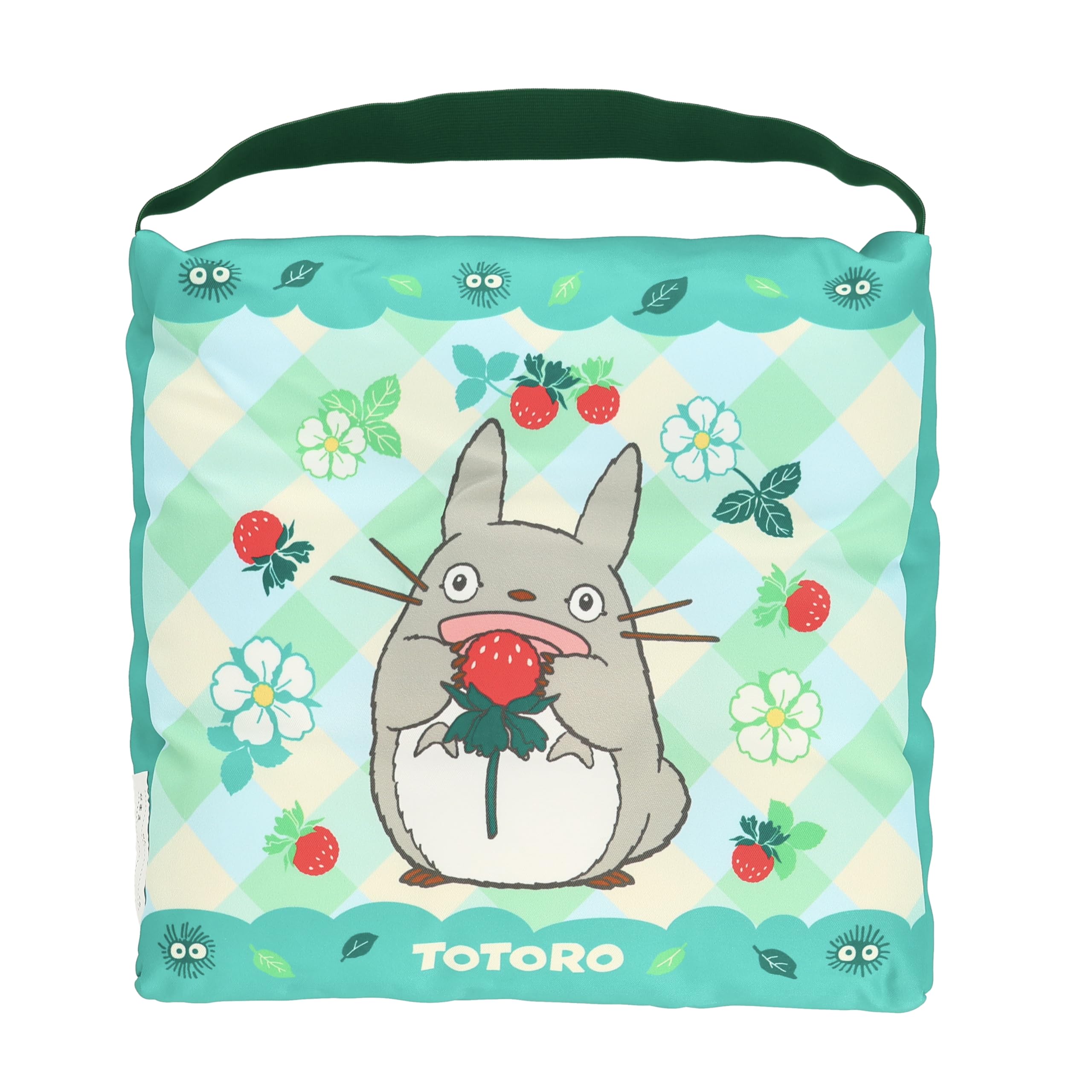 Marushin 1025010200 Ghibli School Cushion, My Neighbor Totoro, Surrounded by Strawberries, Kids, Children, H11.8 x W11.8 x D2.0 inches (30 x 30 x 5 cm), Kindergarten, School Entrance Preparation
