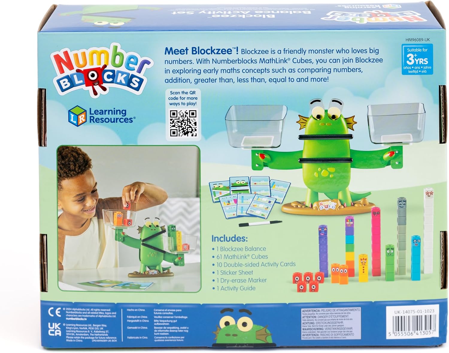 Learning Resources Numberblocks Blockzee Balance Activity Set, Toys for 3+ Year Olds, Maths Toys, Number Toys, Balance Game, Maths Game for Children, Interactive Toy with Moving Mouth and Eyes