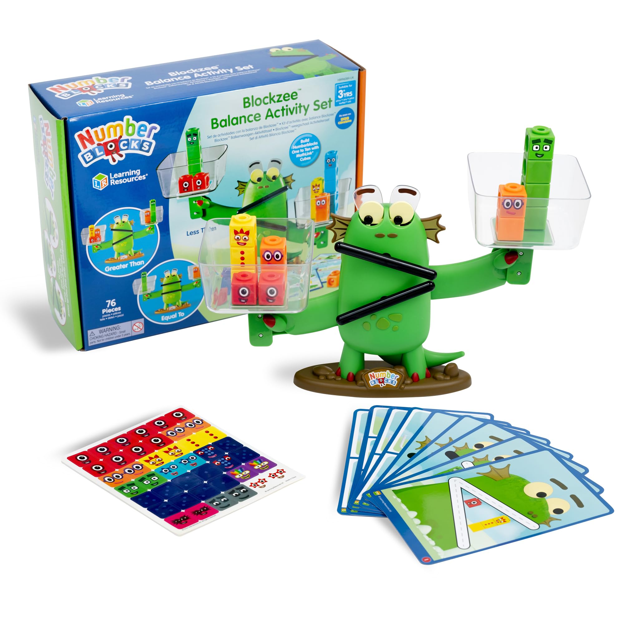 Learning Resources Numberblocks Blockzee Balance Activity Set, Toys for 3+ Year Olds, Maths Toys, Number Toys, Balance Game, Maths Game for Children, Interactive Toy with Moving Mouth and Eyes