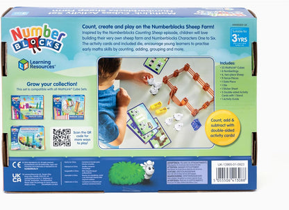 Learning Resources MathLink Cubes Activity Set Numberblocks Counting Sheep Farm, Age 3 4 5 6, CBeebies Toys, Maths Toys, Number Toys, Play Farm, EYFS, 10 Maths Activities Included