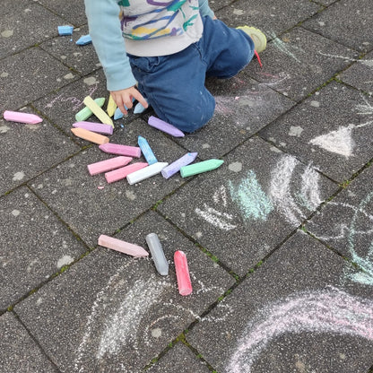 Toi-Toys Straßenkreide in bunten Farben Straßenmalkreide im 24er Set