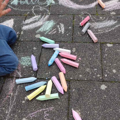 Toi-Toys Straßenkreide in bunten Farben Straßenmalkreide im 24er Set