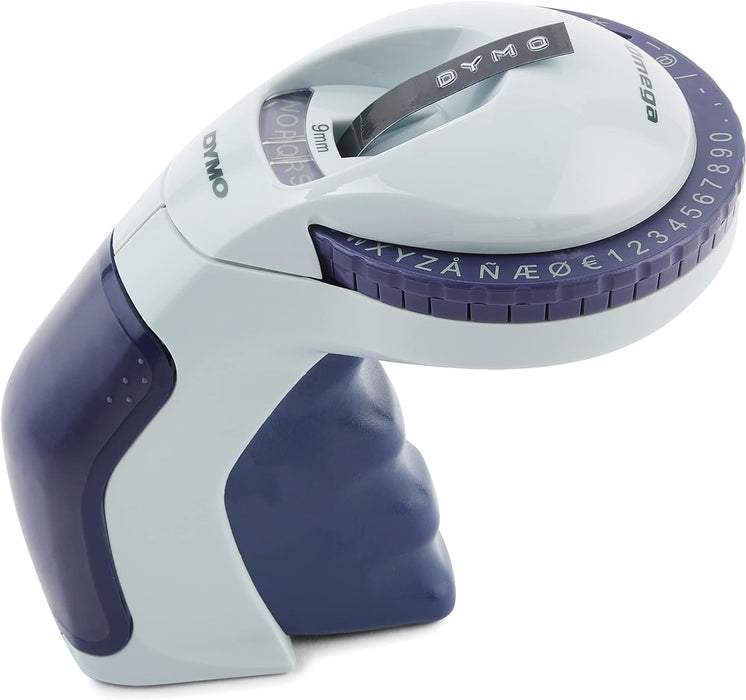 DYMO Omega rotuladora de estampación | Rotuladora de estampación pequeña con sistema de giro y clic y diseño ergonómico | Para uso doméstico y proyectos de manualidades (€, Ñ, Å, Æ y Ø