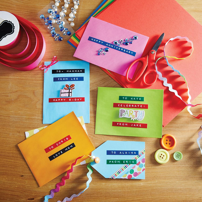 DYMO Omega rotuladora de estampación | Rotuladora de estampación pequeña con sistema de giro y clic y diseño ergonómico | Para uso doméstico y proyectos de manualidades (€, Ñ, Å, Æ y Ø