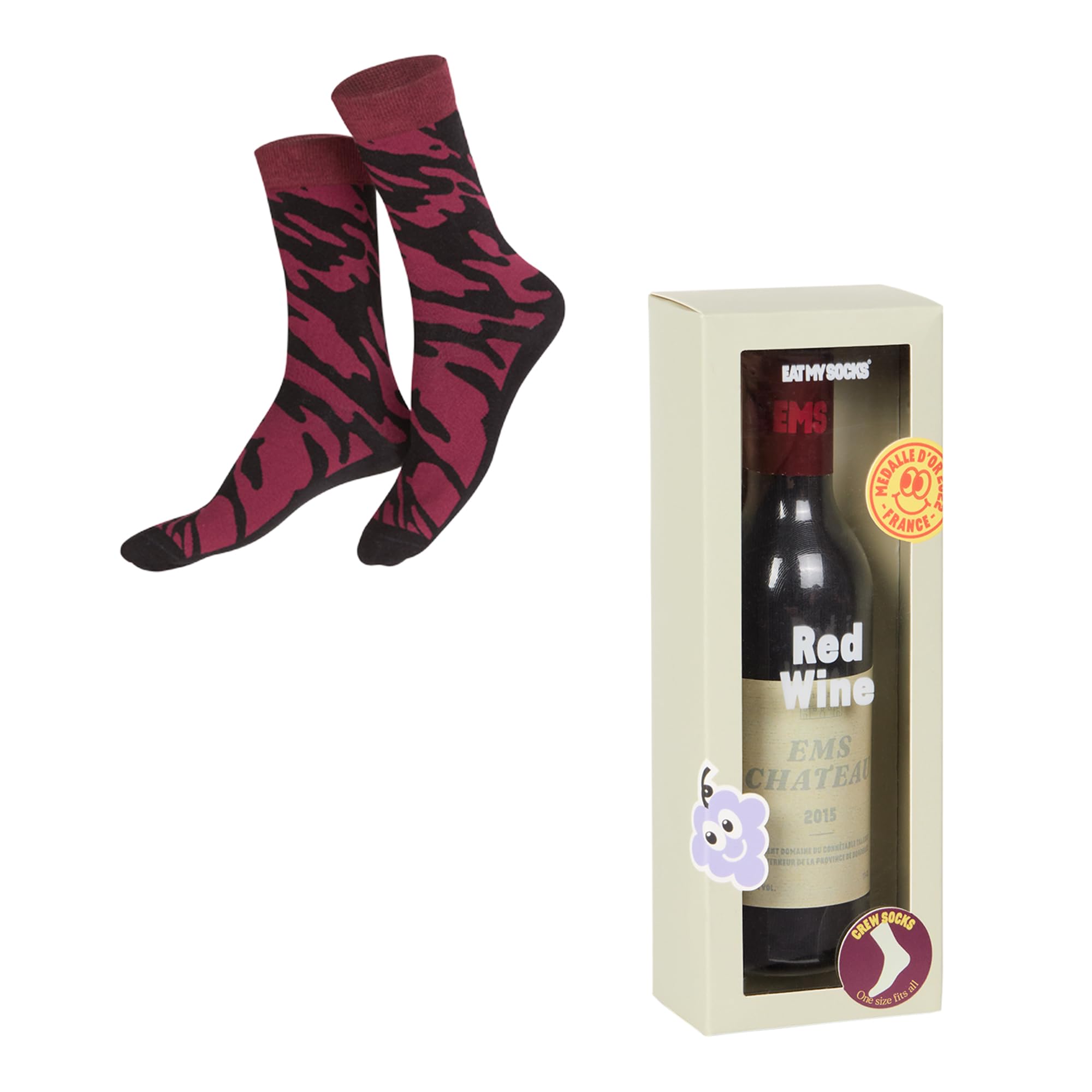 Eat My Socks - Wine (Red) - One Size