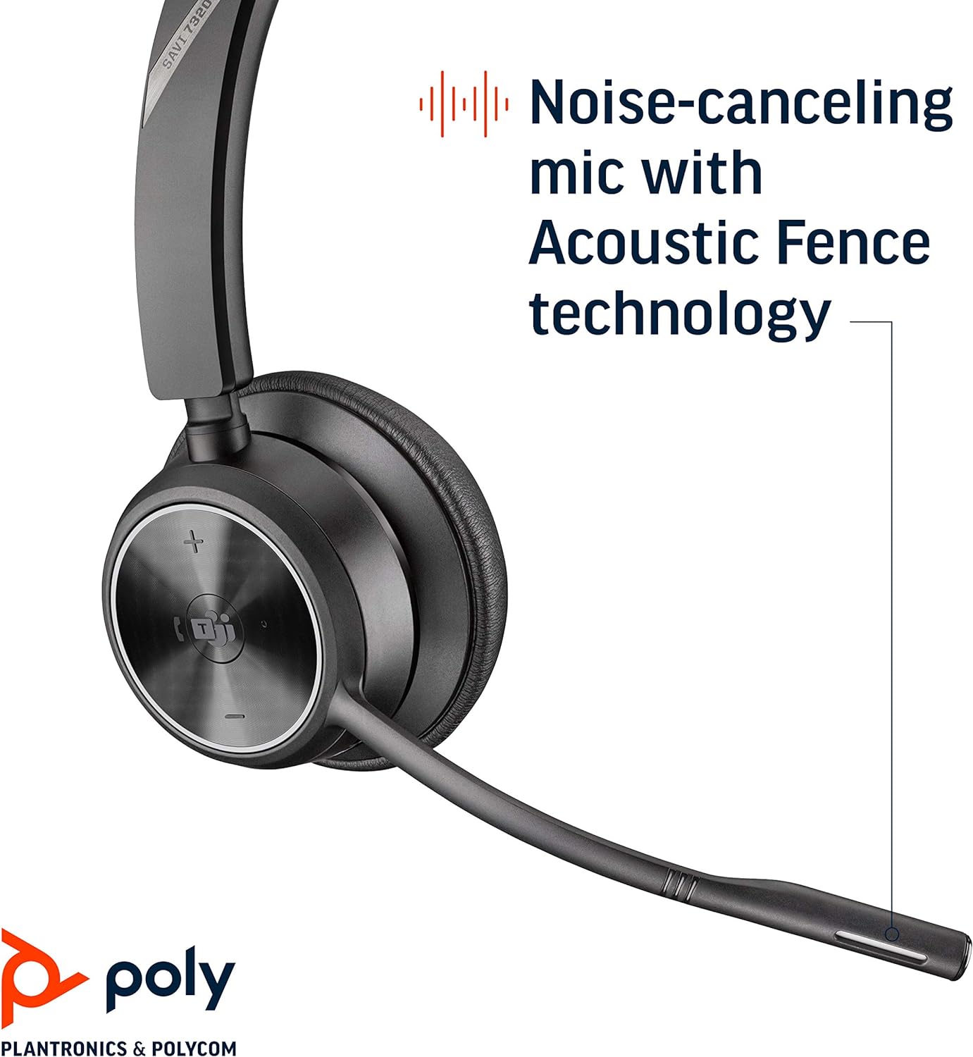 Poly Savi 7320-M ultra-secure wireless DECT™ headset system - Microsoft Teams certified version