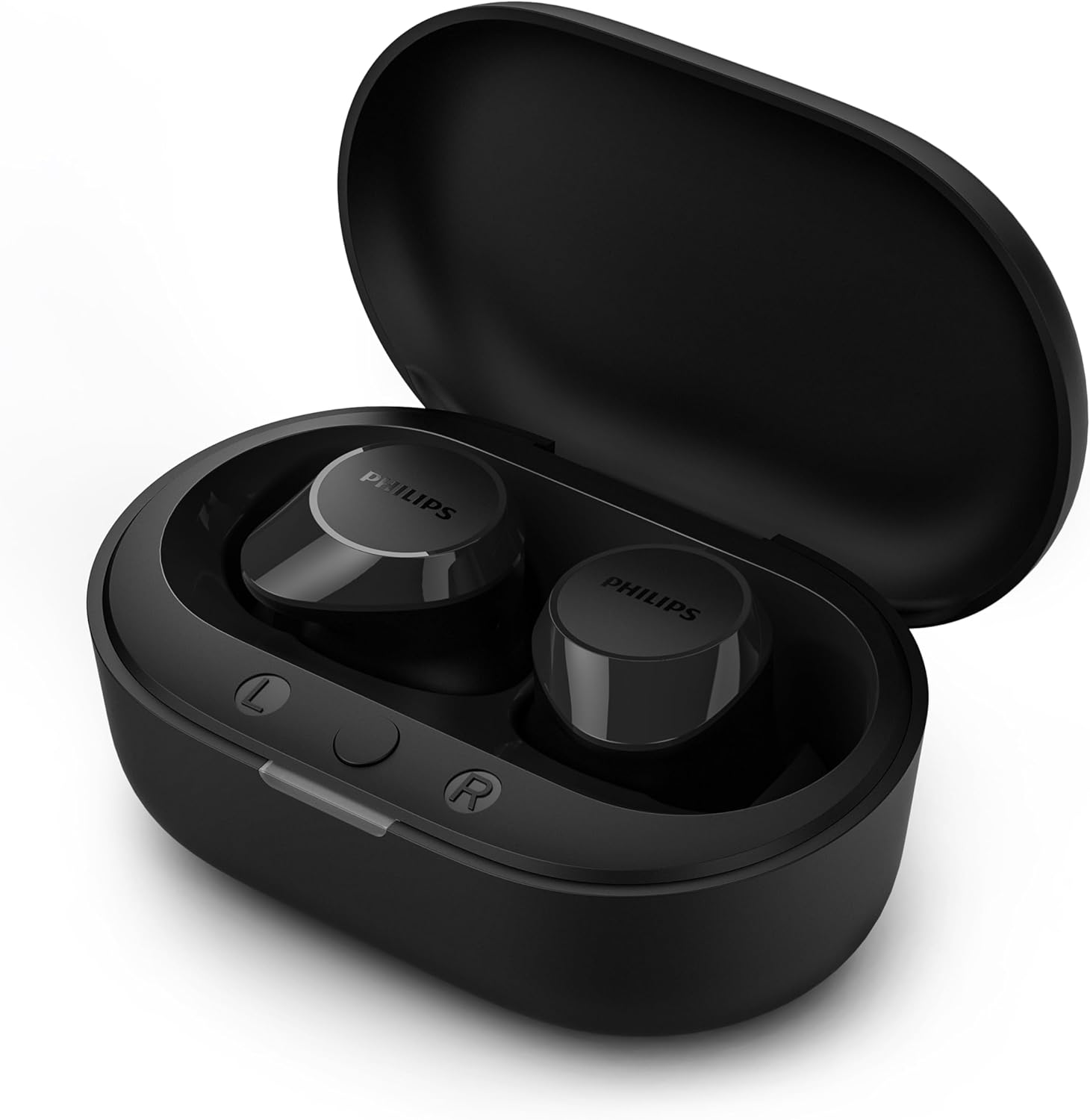 PHILIPS TAT1209BK True Wireless In Ear Bluetooth Headphones - Small Buds, Great Value, Natural Sound with Dynamic Bass, Clear Calls and Pocket-Sized Charging Case